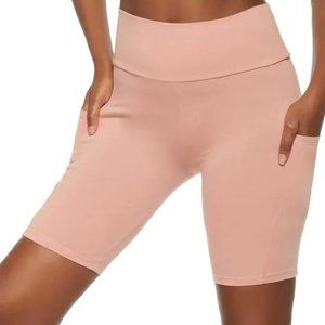 Mauve Biker Shorts with Cellphone Holder